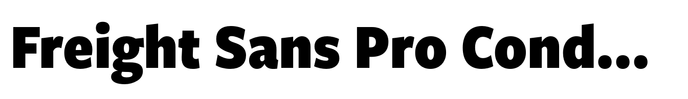 Freight Sans Pro Condensed Black